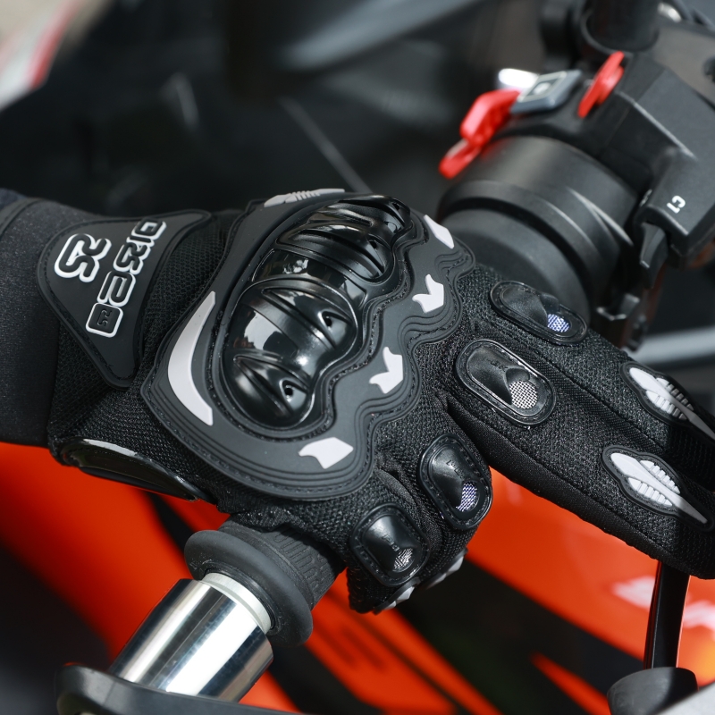 Xxl Motorcycle Gear - Sommer-Vollfinger-Motorradhandschuhe, atmungsaktiv, rutschfest, Touchscreen-fähig, Motocross-Ausrüstung für
