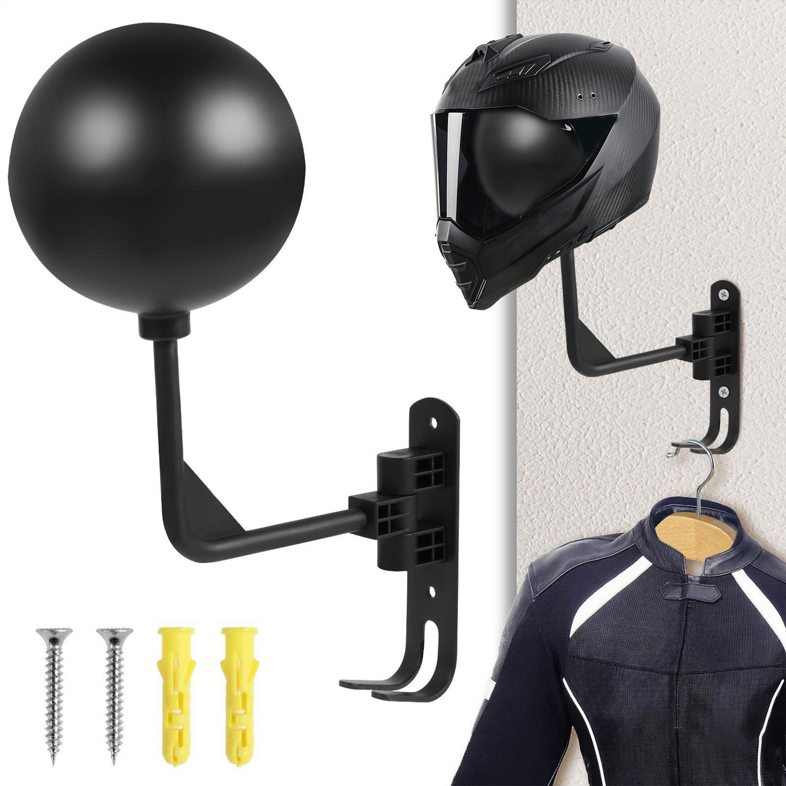 Motorcycle Gear Display Rack - Motorradhelmständer, verstellbarer Wand-Display-Haken, Helmhalterung, Wandmontage für