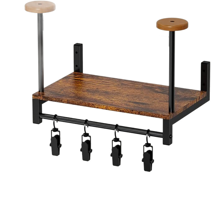 Motorcycle Gear Display Rack - Wandmontierte Helmhalterung aus Holz, Motorrad-Ausrüstungs-Displayständer mit