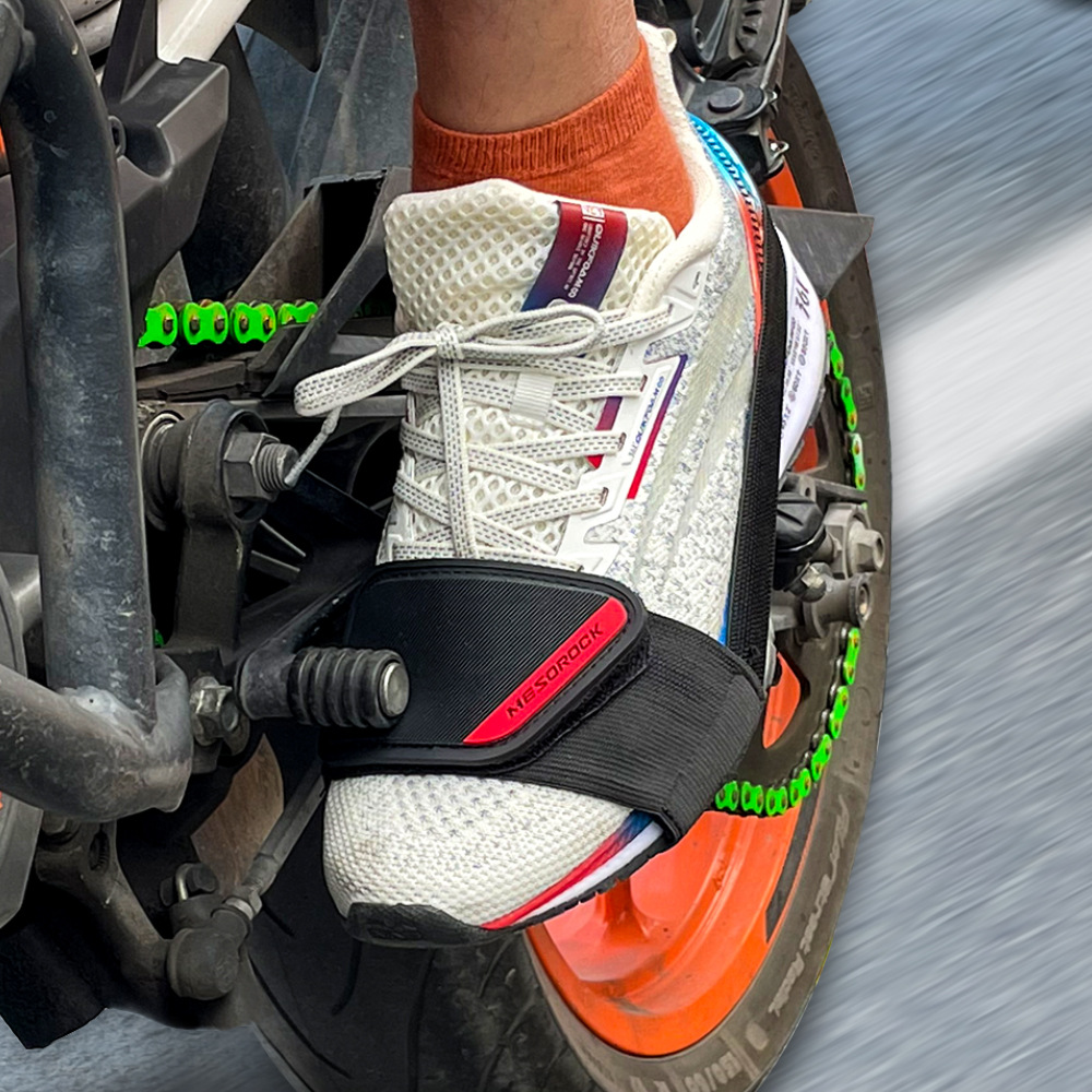 Motorcycle Gear Lever Extender - Motorrad-Schalthebel-Schuhabdeckung, verstellbares TPU-Schutzpolster mit rutschfesten Riemen,