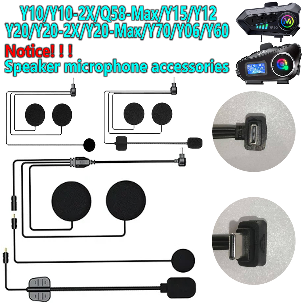 Intercom Headset Helmet - Bluetooth-Zubehör-Headset mit Intercom-Mikrofon für Voll-, Halb-