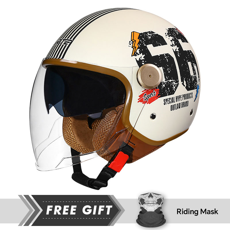 DOT ECE-zugelassener Retro-3/4 – Motorcycle Gear Store Bewertung und Preis