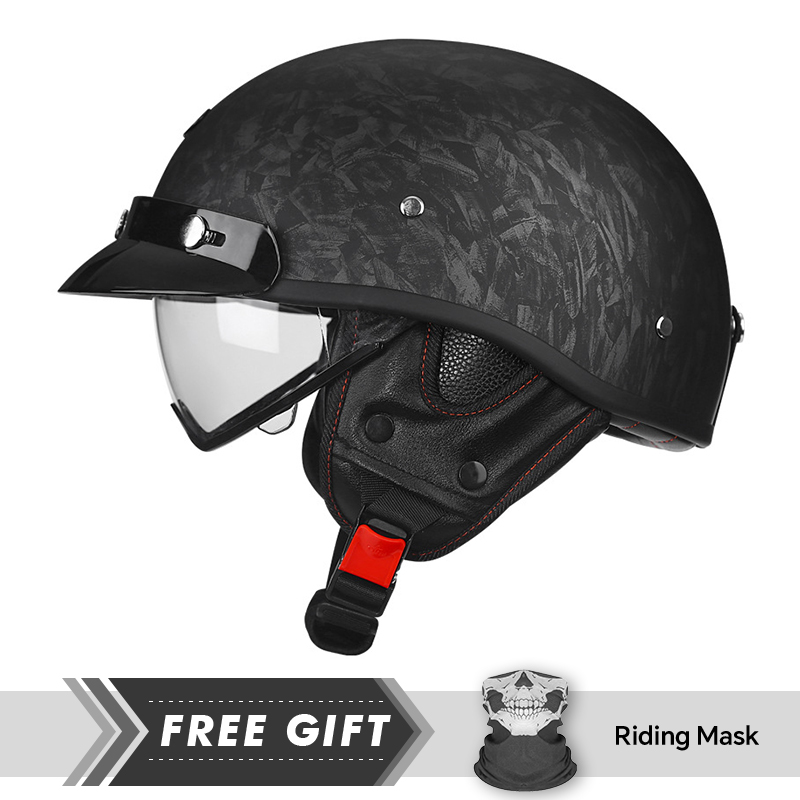 Männer Frauen Retro Half Face  – Motorcycle Gear Store Bewertung und Preis