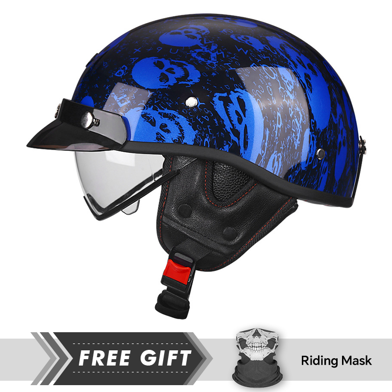 Männer Frauen Retro Half Face  – Motorcycle Gear Store Bewertung und Preis