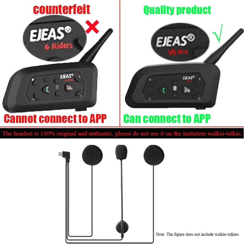 EJEAS V6 PRO+ TYPE-C Klinke Mi – Intercom Headset Helmet Bewertung und Preis