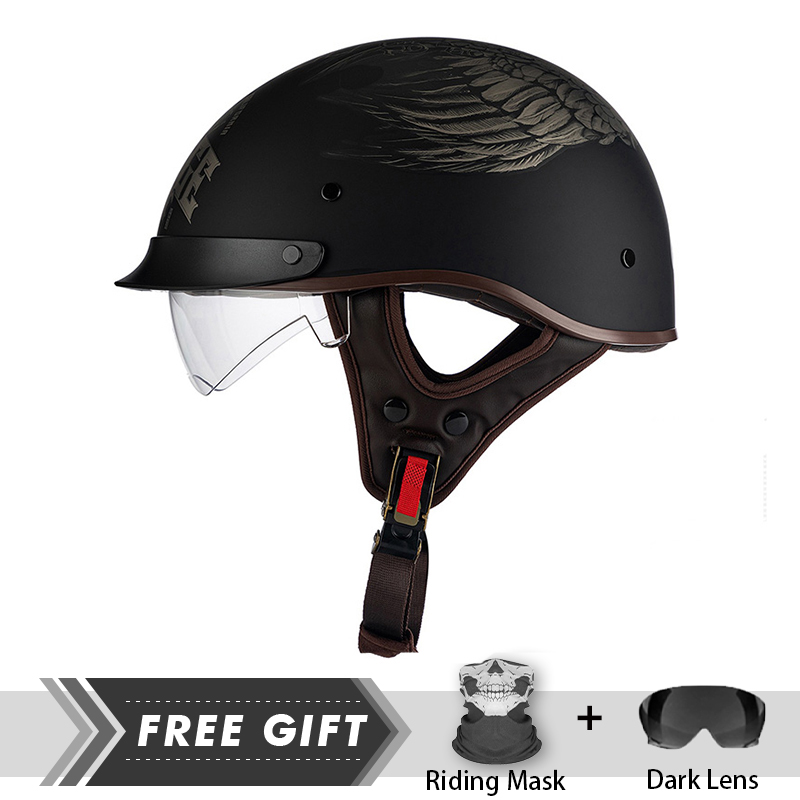 Crash Head piece Half Face Hel – Motorcycle Gear Store Bewertung und Preis
