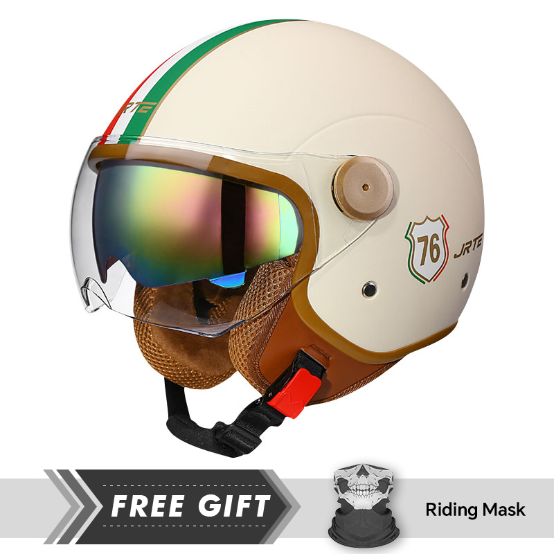 DOT-zugelassener Jethelm Retro – Motorcycle Gear Store Bewertung und Preis