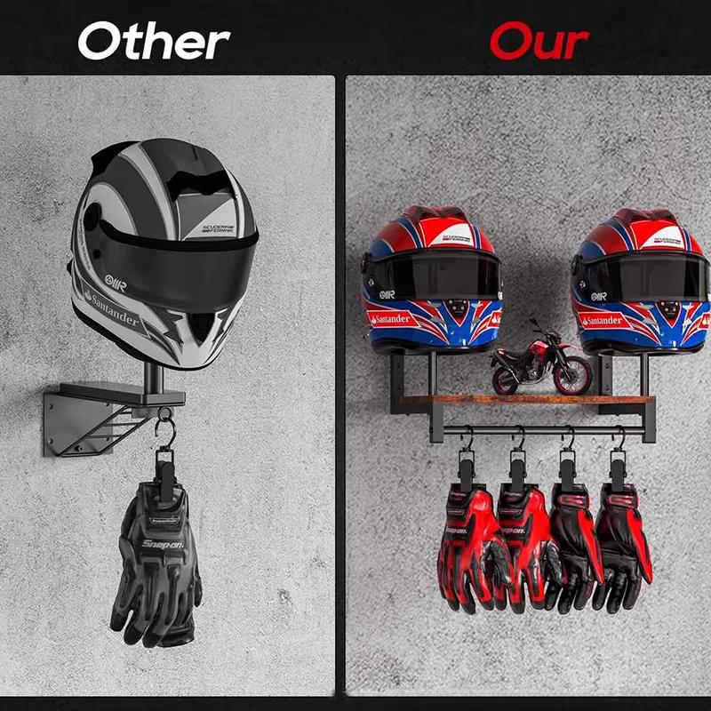Wandmontierter Holzhelmhalter  – Motorcycle Gear Display Rack Bewertung und Preis
